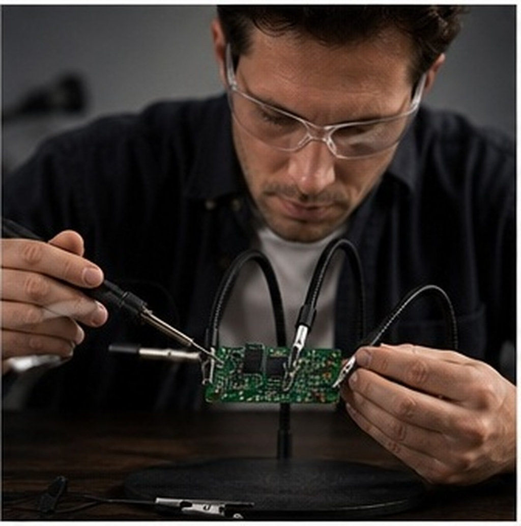 Electronics Repair Tools - フレキシブルアーム付きの3個入りはんだ付け作業台用クランプ – PCB修理や電子機器の組み立てに最適な「第三の手」ツール