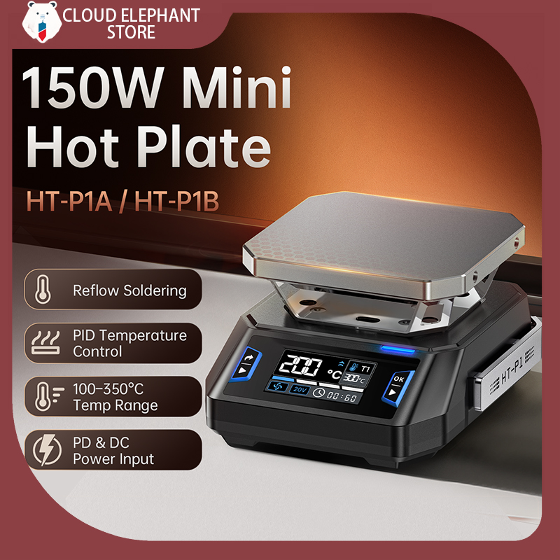 Electronics Repair Tools - 新型FNIRSI HT-P1ミニホットプレート150W PD3.1/3.0 Type-C恒温プレヒーターステーション PCB SMD電子修理ツール用