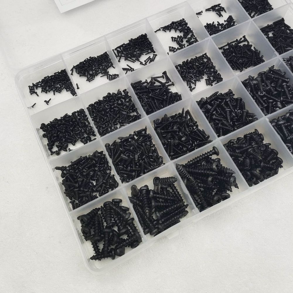 黒色炭素鋼製、皿頭、十字穴付き、自己タッピングねじ、電子機器 - Electronics Repair Hobby のレビューと価格